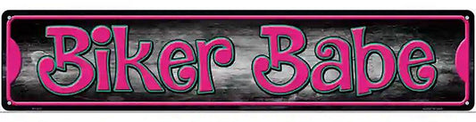 Biker Babe Novelty Metal Street Sign