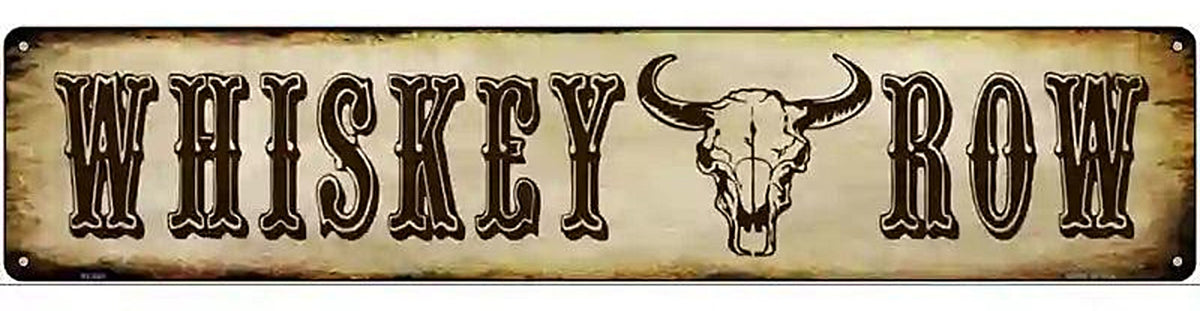 Whiskey Row Novelty Metal Street Sign