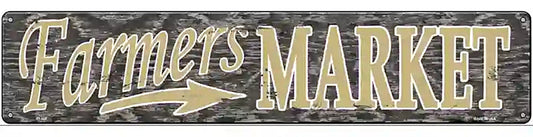 Farmers Market Novelty Metal Street Sign
