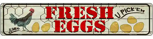 Fresh Eggs Novelty Metal Street Sign
