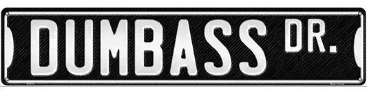 Dumbass Dr Novelty Metal Street Sign