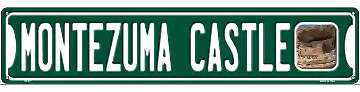 Montezuma Castle Novelty Metal Street Sign