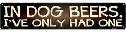 In Dog Beers  Novelty Metal Street Sign