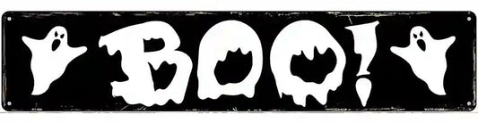 Boo Novelty Metal Street Sign