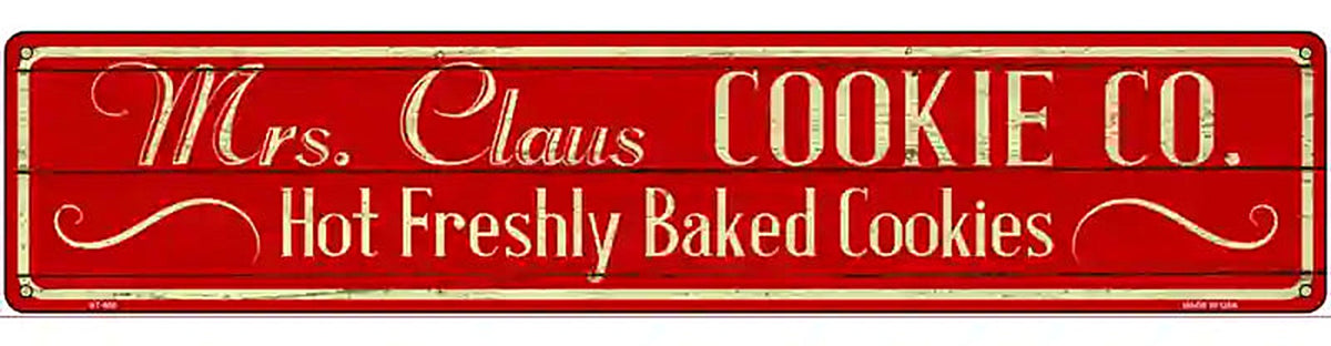 Mrs Claus Cookie Co Novelty Street Sign