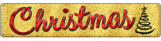 Christmas With Tree Novelty Street Sign