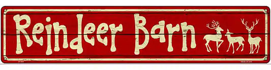 Reindeer Barn Novelty Street Sign