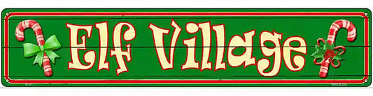 Elf Village Novelty Street Sign