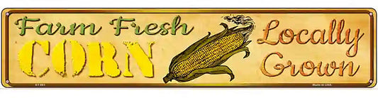 Farm Fresh Corn Novelty Metal Street Sign