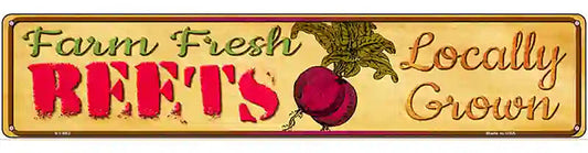 Farm Fresh Beets Novelty Metal Street Sign