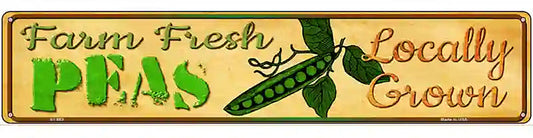 Farm Fresh Peas Novelty Metal Street Sign