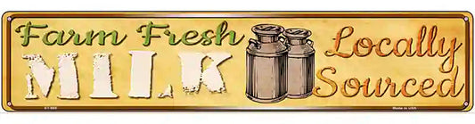 Farm Fresh Milk Novelty Metal Street Sign