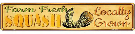 Farm Fresh Squash Novelty Metal Street Sign