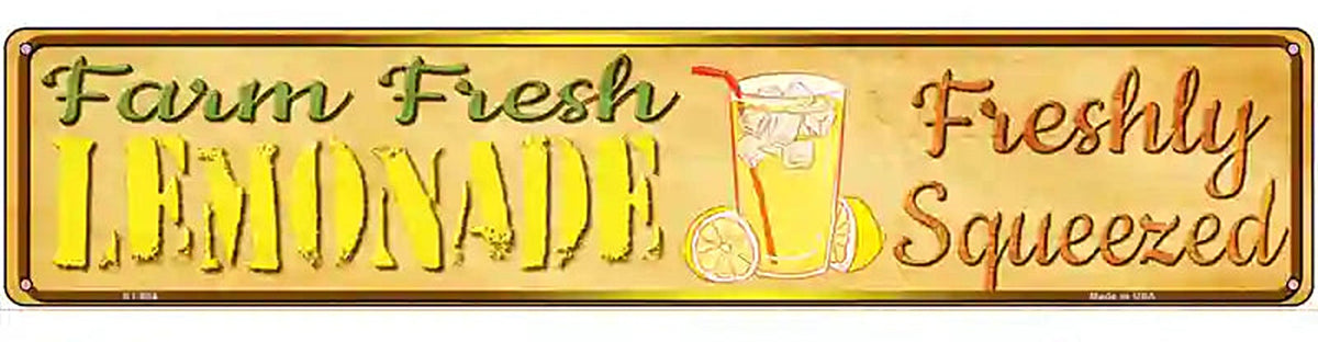 Farm Fresh Lemonade Novelty Metal Street Sign