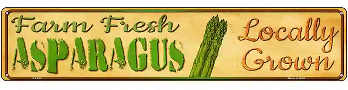Farm Fresh Asparagus Novelty Metal Street Sign