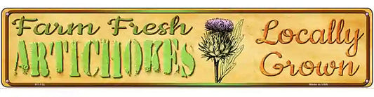 Farm Fresh Artichokes Novelty Metal Street Sign