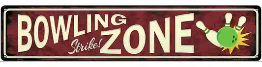 Bowling Strike Zone Novelty Street Sign