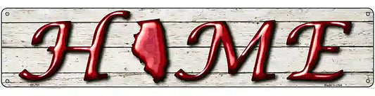 Illinois Home State Outline Novelty Metal Street Sign