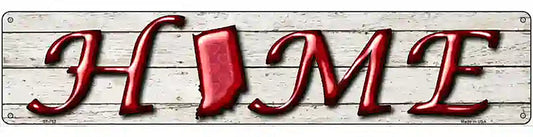 Indiana Home State Outline Novelty Metal Street Sign