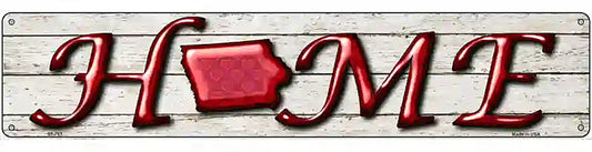 Iowa Home State Outline Novelty Metal Street Sign