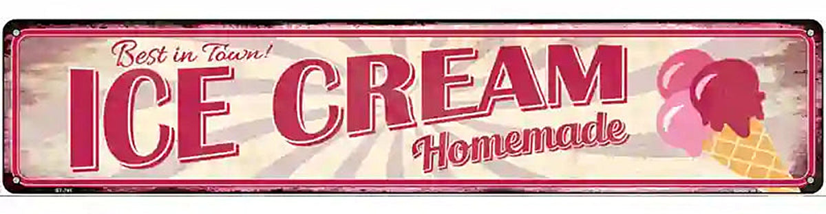 Homeade Ice Cream Novelty Street Sign