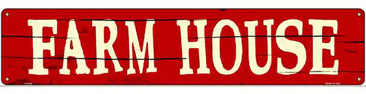Farm House Novelty Metal Street Sign