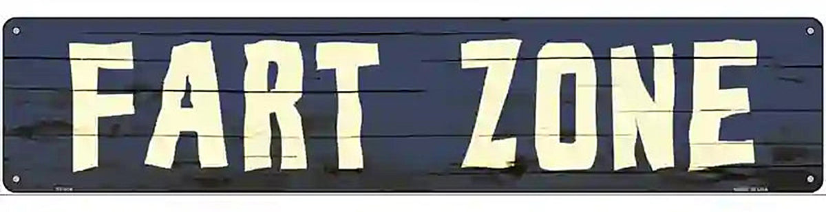 Fart Zone Novelty Metal Street Sign