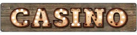 Casino Bulb Lettering Novelty Metal Street Sign