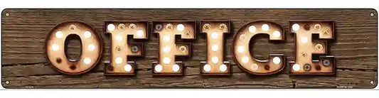 Office Bulb Lettering Novelty Metal Street Sign