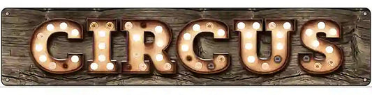Circus Bulb Lettering Novelty Metal Street Sign
