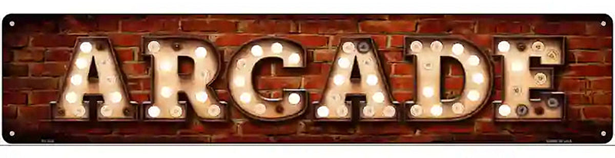 Arcade Bulb Lettering Novelty Metal Street Sign