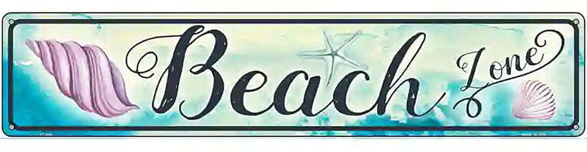 Beach Zone Novelty Metal Street Sign