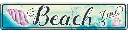 Beach Zone Novelty Metal Street Sign