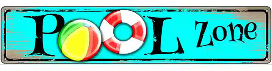 Pool Zone Novelty Metal Street Sign