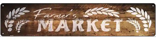 Farmers Market Novelty Metal Street Sign K-914