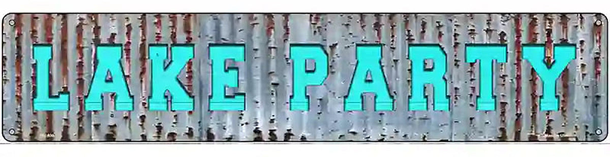 Lake Party Novelty Metal Street Sign
