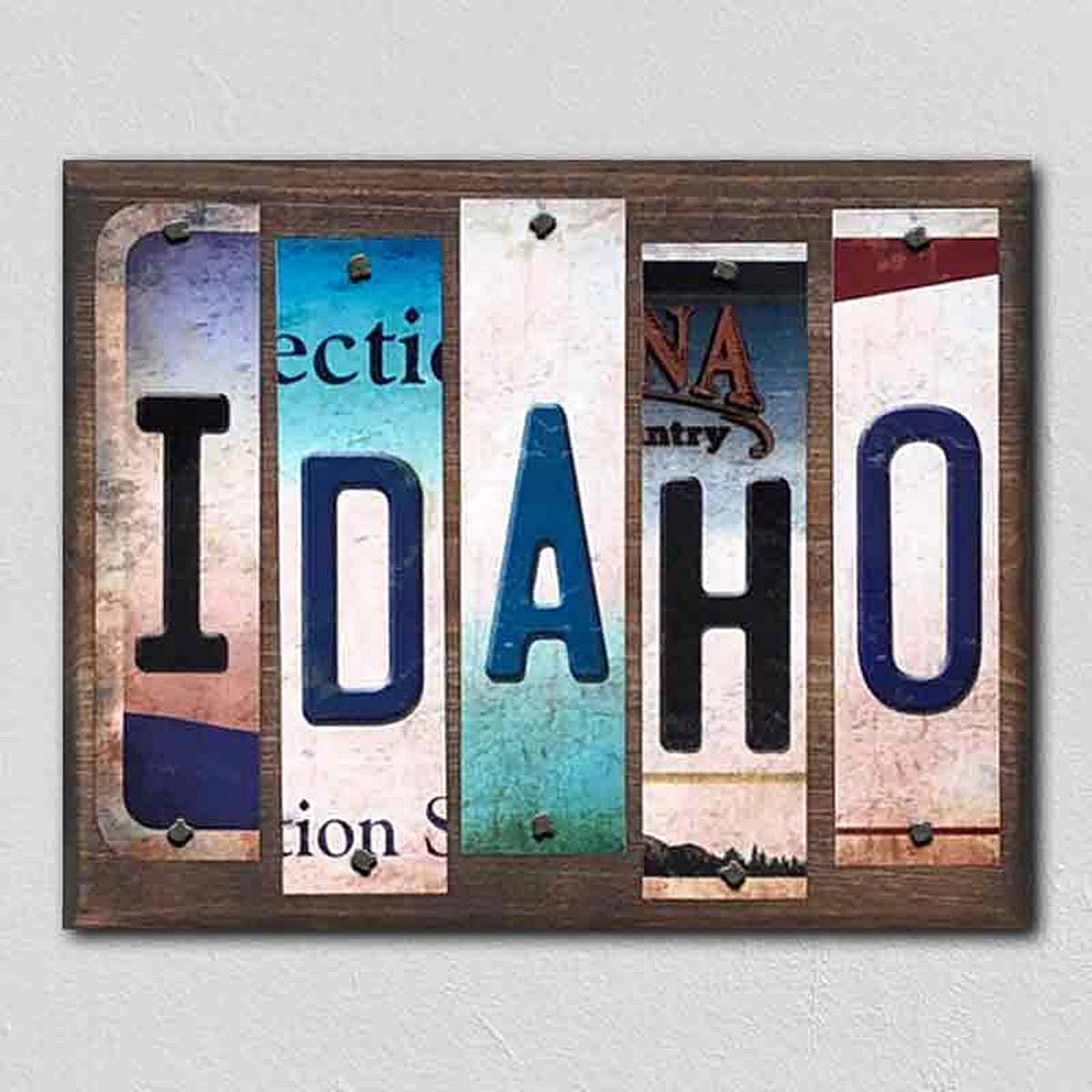 Idaho License Plate Tag Strips Novelty Wood Signs