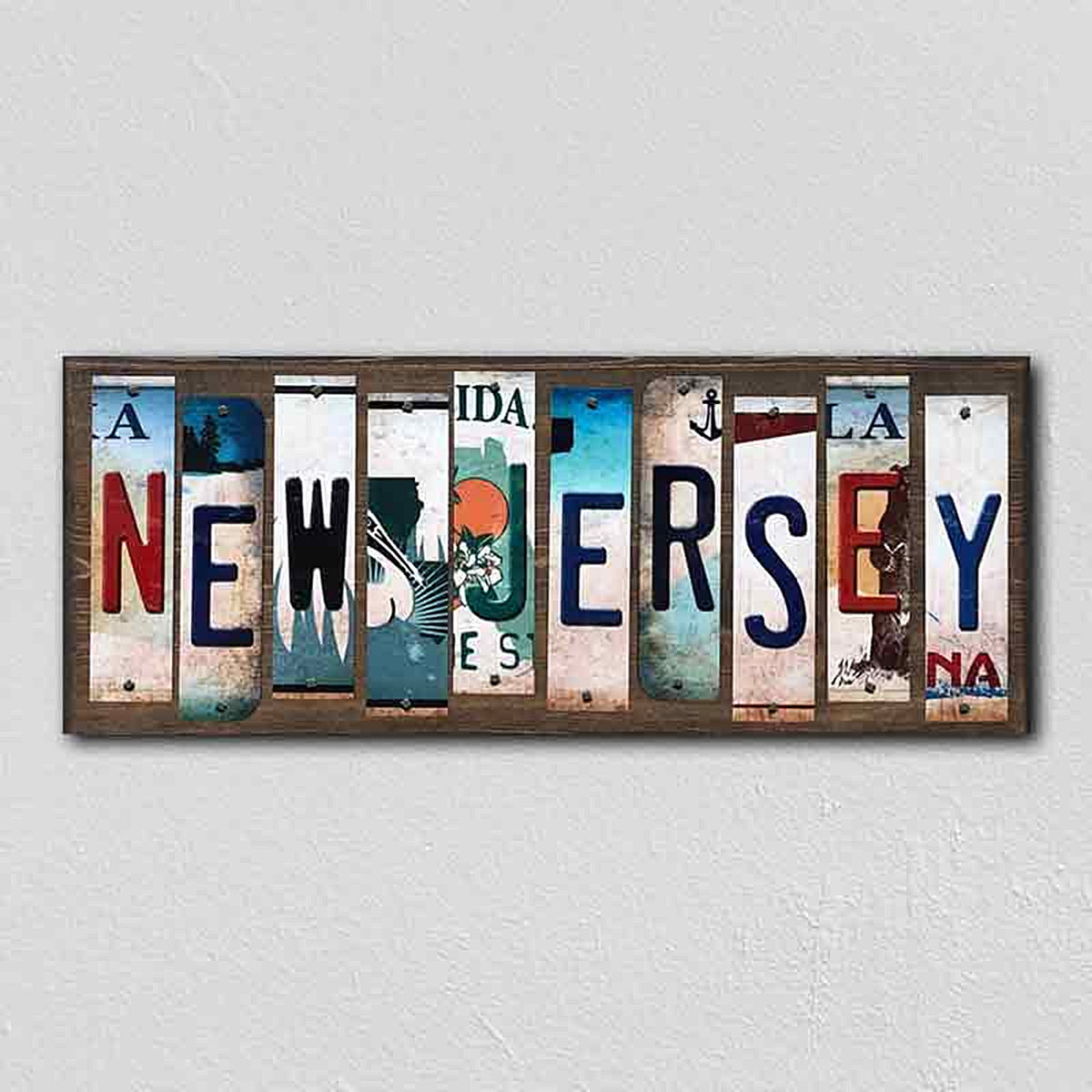 New Jersey License Plate Tag Strips Novelty Wood Signs