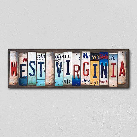 West Virginia License Plate Tag Strips Novelty Wood Signs