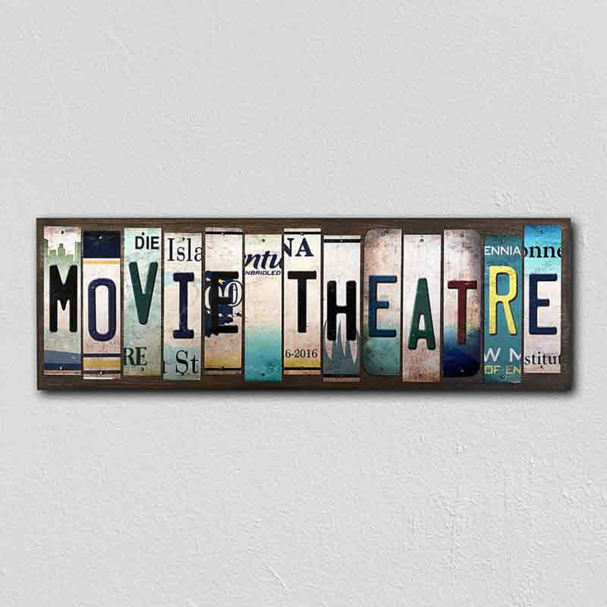 Movie Theatre License Plate Tag Strips Novelty Wood Signs