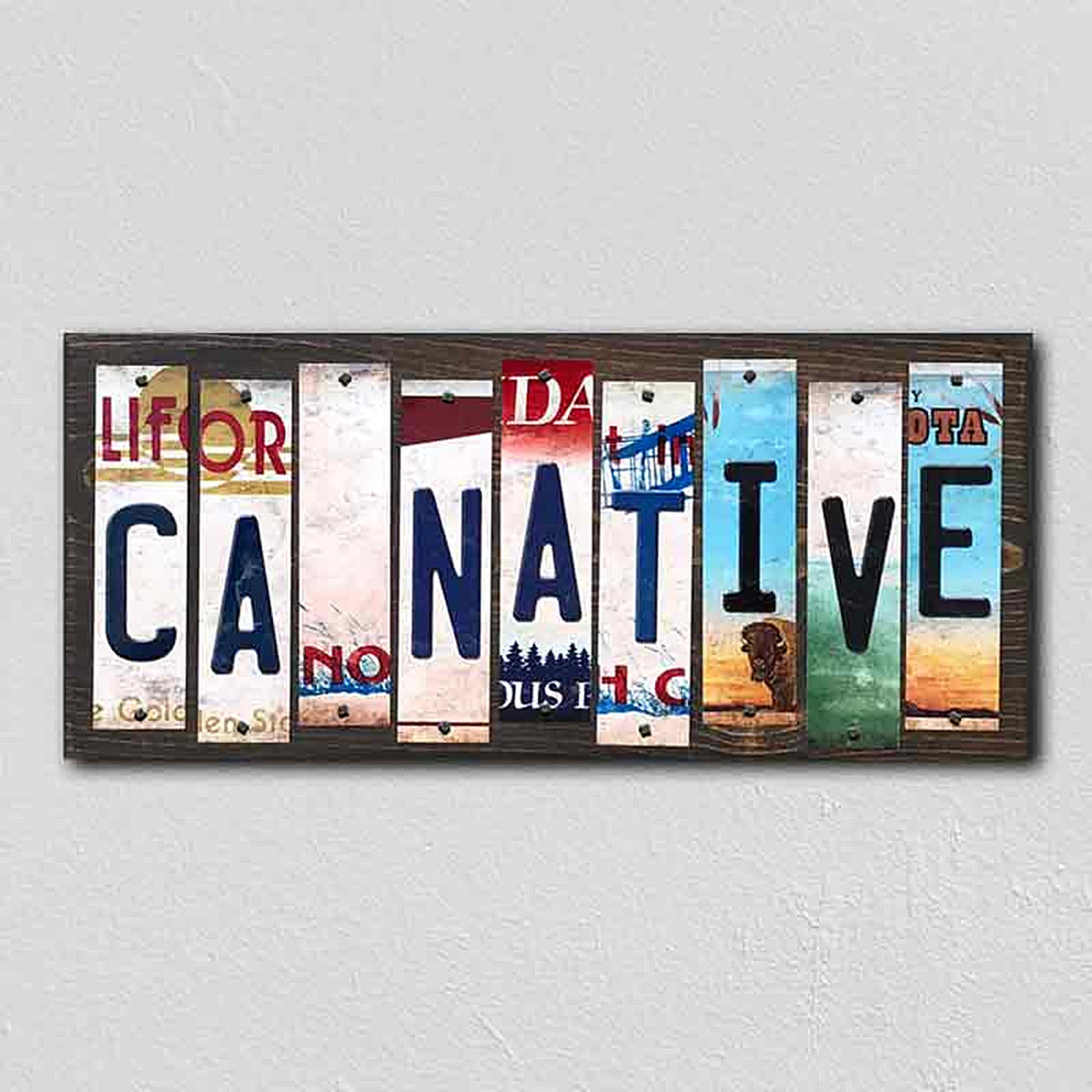 CA Native License Plate Tag Strips Novelty Wood Signs