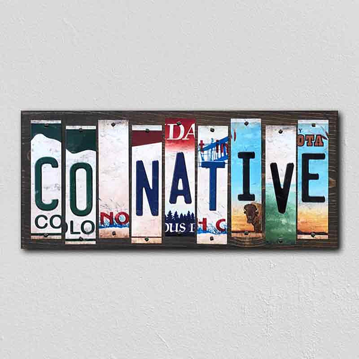 CO Native License Plate Tag Strips Novelty Wood Signs