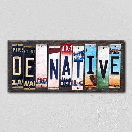 DE Native License Plate Tag Strips Novelty Wood Signs