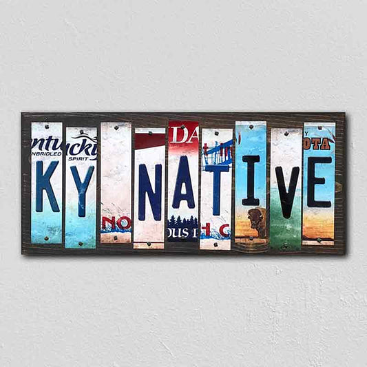 KY Native License Plate Tag Strips Novelty Wood Signs