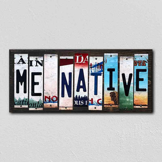 ME Native License Plate Tag Strips Novelty Wood Signs