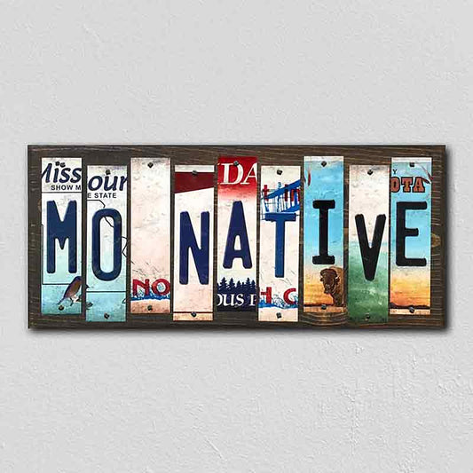 MO Native License Plate Tag Strips Novelty Wood Signs