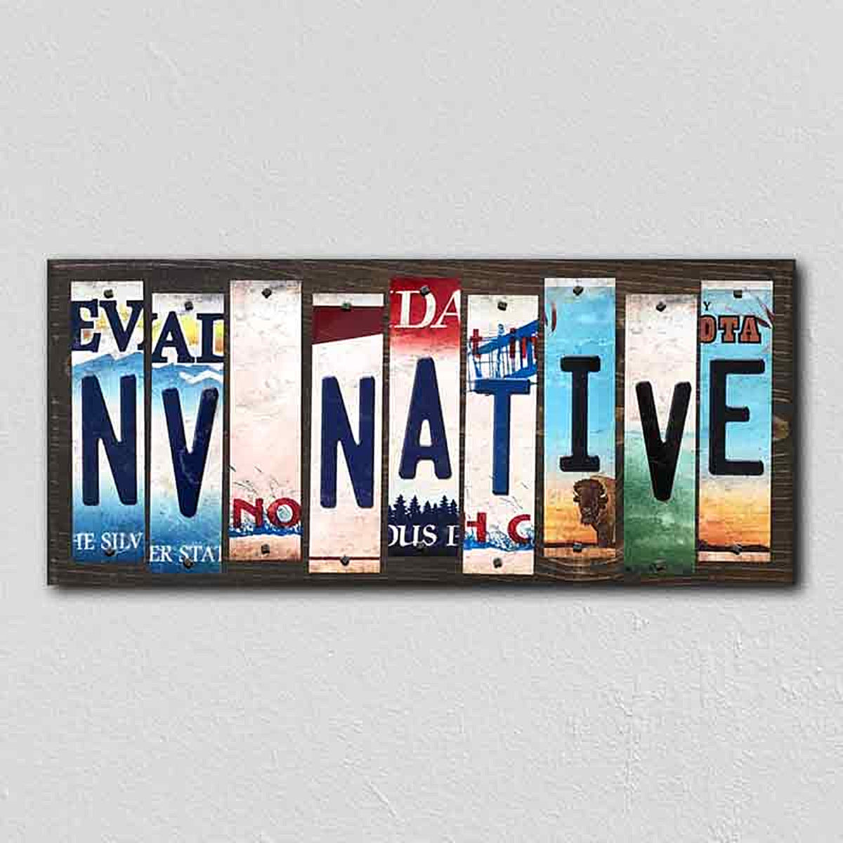 NV Native License Plate Tag Strips Novelty Wood Signs