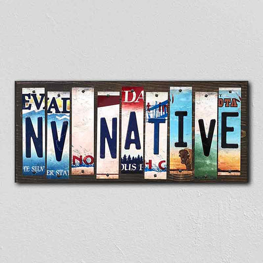 NV Native License Plate Tag Strips Novelty Wood Signs