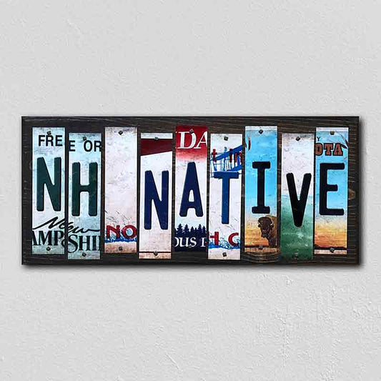 NH Native License Plate Tag Strips Novelty Wood Signs