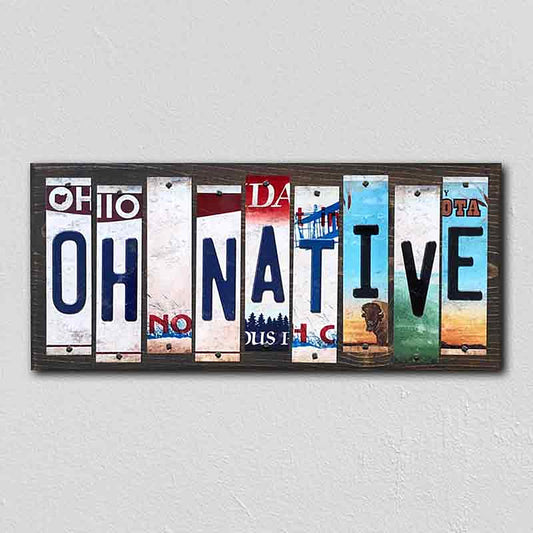 OH Native License Plate Tag Strips Novelty Wood Signs